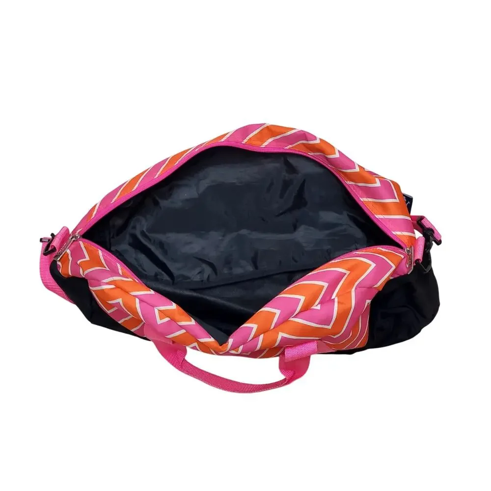 Wildkin Pink and Orange Stripe Overnight Duffle Zig Zag Pink Orange 20